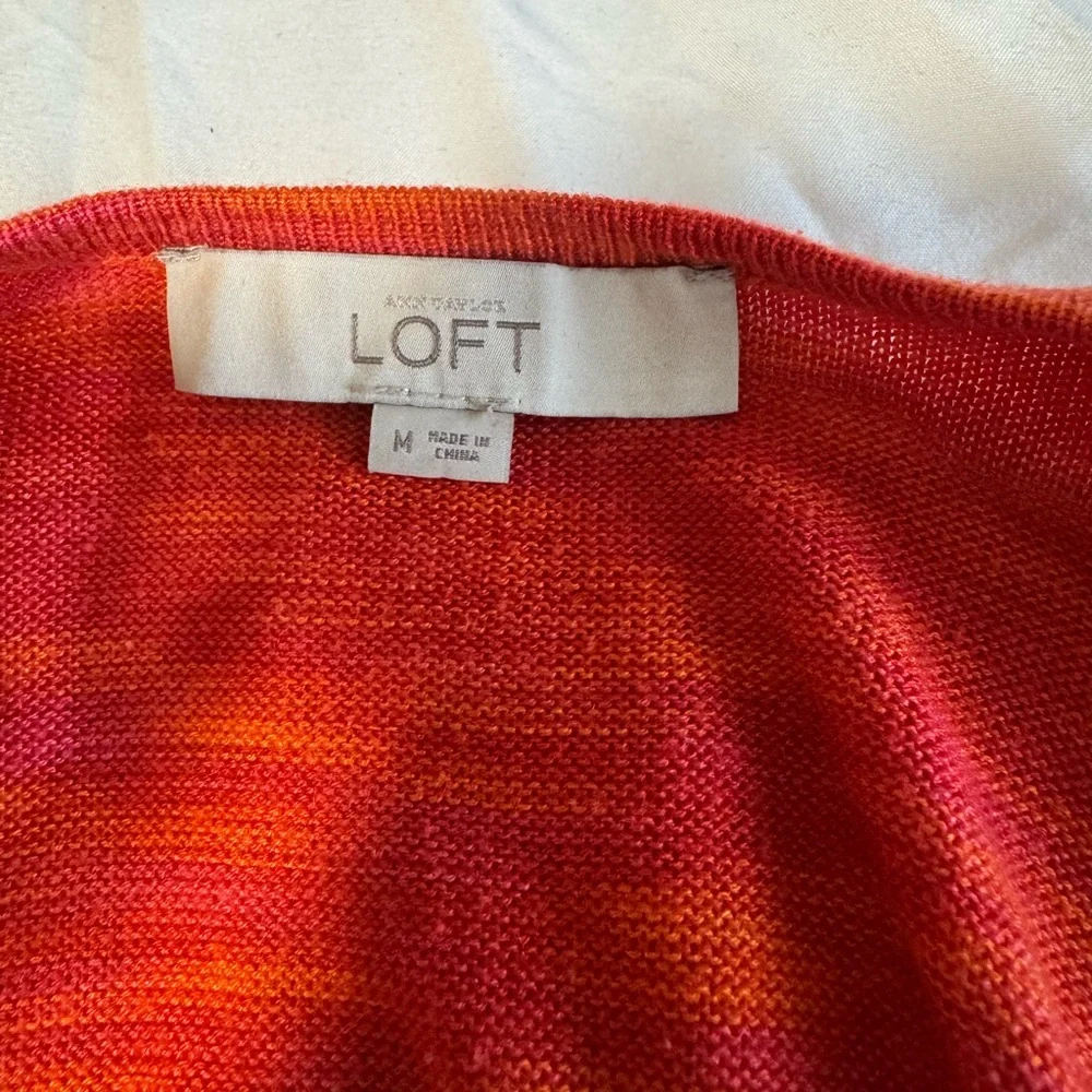 LOFT Orange Space Dye Sleeveless Maxi Dress Size Medium - Picture 5 of 7